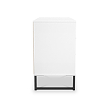 Callo Fluted 6 Drawer Wide Chest Matt White from Roseland Furniture