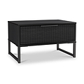 Callo Fluted 1 Draw Wide Side Table Matt Black from Roseland Furniture