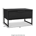 Callo Fluted 1 Draw Wide Side Table Matt Black from Roseland Furniture