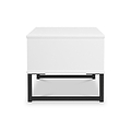 Callo Fluted 1 Draw Wide Side Table Matt White from Roseland Furniture