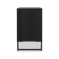 Callo Fluted 3 Drawer Chest Matt Black from Roseland Furniture