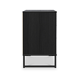 Callo Fluted 3 Drawer Chest Matt Black from Roseland Furniture