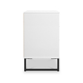 Callo Fluted 3 Drawer Chest Matt White from Roseland Furniture