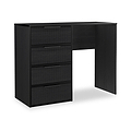 Callo Fluted 4 Drawer Dressing Table Matt Black from Roseland Furniture