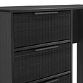 Callo Fluted 4 Drawer Dressing Table Matt Black from Roseland Furniture