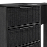 Callo Fluted 4 Drawer Dressing Table Matt Black from Roseland Furniture