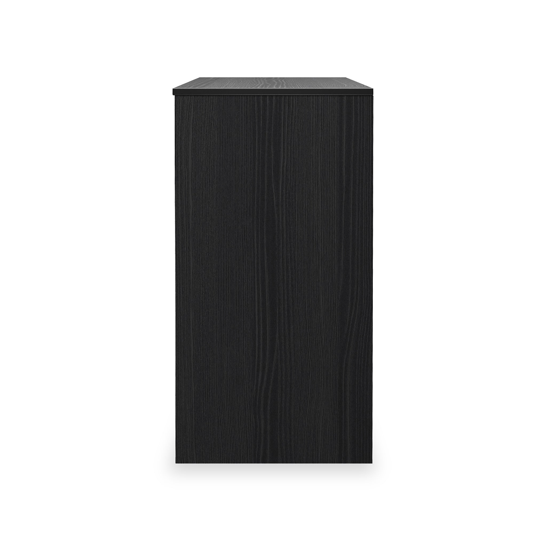 Callo Fluted 4 Drawer Dressing Table Matt Black from Roseland Furniture