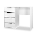Callo Fluted 4 Drawer Dressing Table Matt White from Roseland Furniture