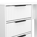 Callo Fluted 4 Drawer Dressing Table Matt White from Roseland Furniture