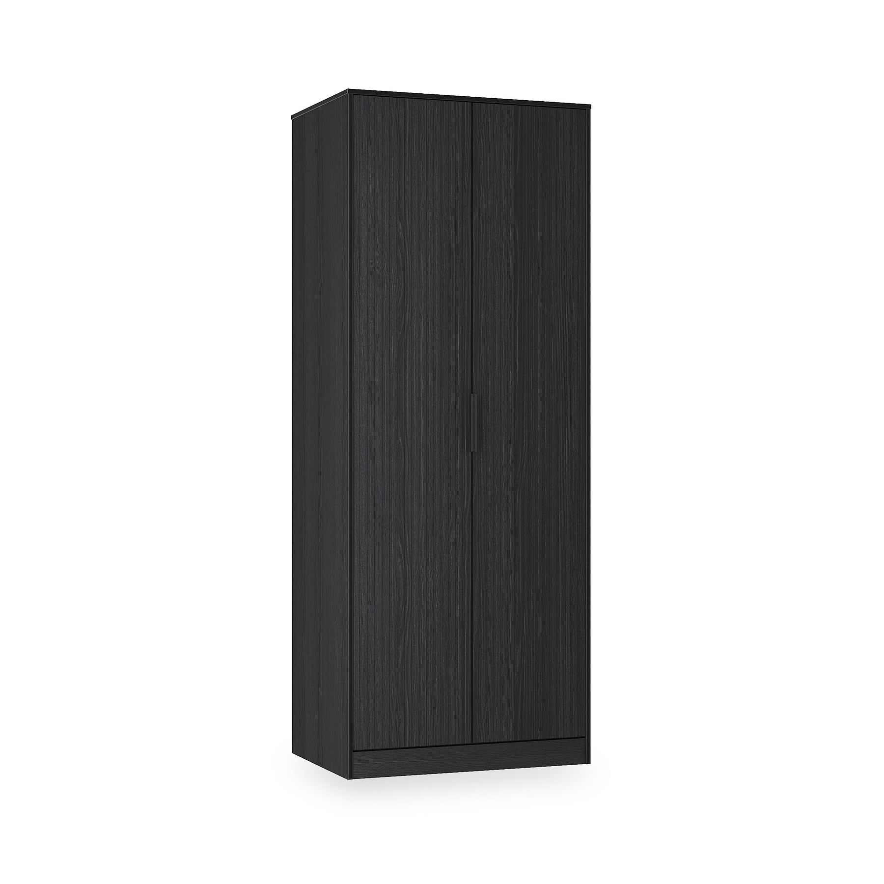 Callo Fluted Full Hanging Wardrobe Matt Black from Roseland Furniture