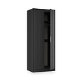 Callo Fluted Full Hanging Wardrobe Matt Black from Roseland Furniture