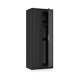 Callo Fluted Full Hanging Wardrobe Matt Black from Roseland Furniture