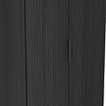 Callo Fluted Full Hanging Wardrobe Matt Black from Roseland Furniture