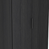 Callo Fluted Full Hanging Wardrobe Matt Black from Roseland Furniture