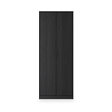 Callo Fluted Full Hanging Wardrobe Matt Black from Roseland Furniture