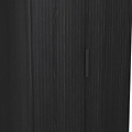 Callo Fluted Double Wardrobe With 2 Drawers Matt Black from Roseland Furniture