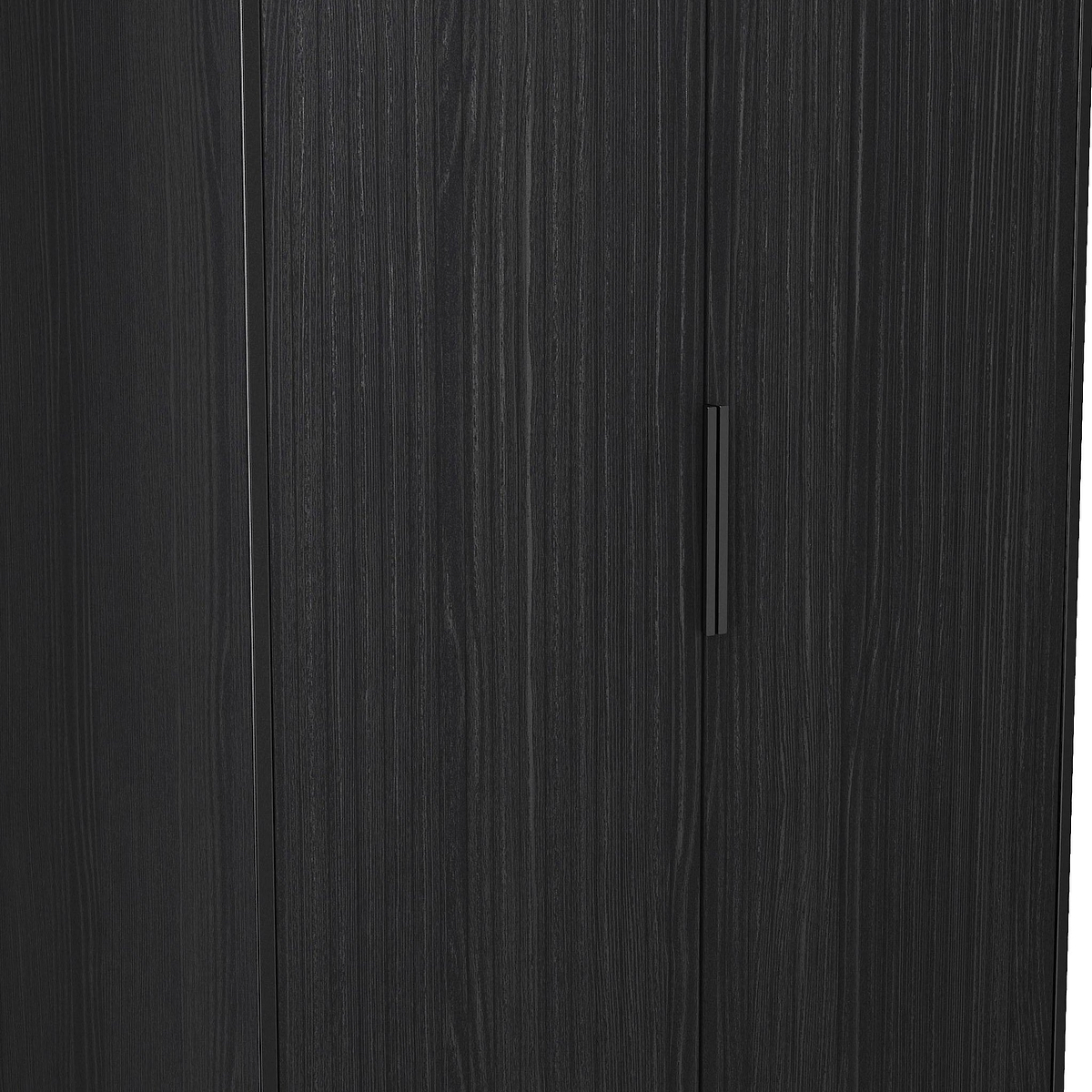 Callo Fluted Double Wardrobe With 2 Drawers Matt Black from Roseland Furniture
