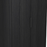 Callo Fluted Double Wardrobe With 2 Drawers Matt Black from Roseland Furniture