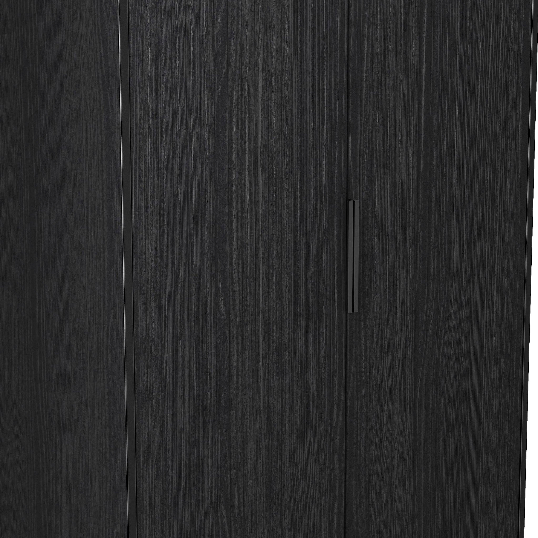 Callo Fluted Double Wardrobe With 2 Drawers Matt Black from Roseland Furniture