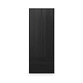 Callo Fluted Double Wardrobe With 2 Drawers Matt Black from Roseland Furniture