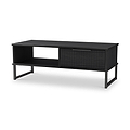 Callo Fluted 1 Drawer Coffee Table Matt Black from Roseland Furniture