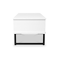 Callo Fluted 1 Drawer Coffee Table Matt White from Roseland Furniture