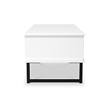 Callo Fluted 1 Drawer Coffee Table Matt White from Roseland Furniture