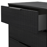 Callo Fluted 3 Drawer TV Unit Matt Black from Roseland Furniture
