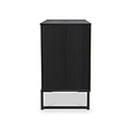 Callo Fluted 3 Drawer TV Unit Matt Black from Roseland Furniture