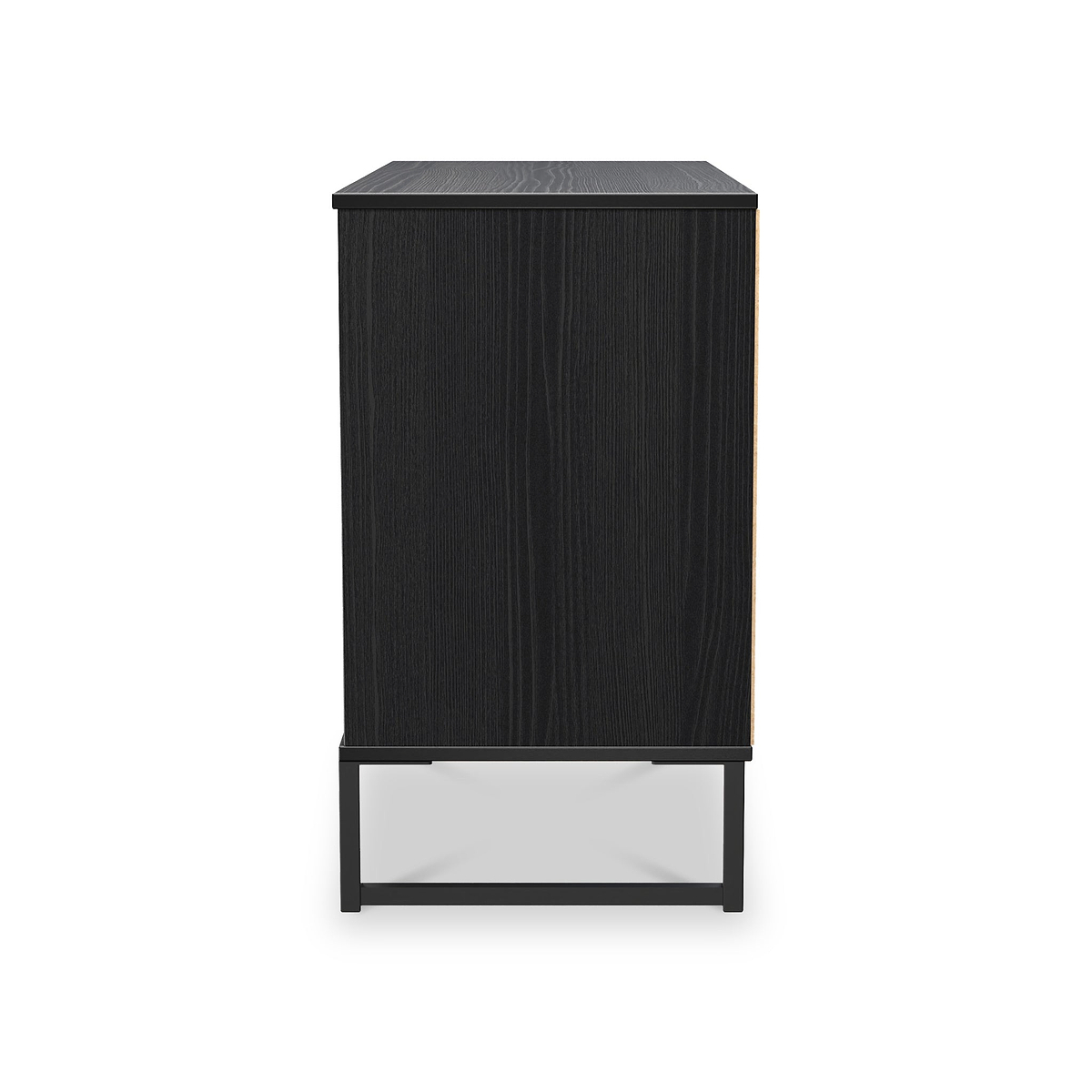 Callo Fluted 3 Drawer TV Unit Matt Black from Roseland Furniture