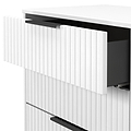 Callo Fluted 3 Drawer TV Unit Matt White from Roseland Furniture