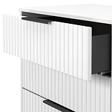 Callo Fluted 3 Drawer TV Unit Matt White from Roseland Furniture