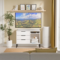 Callo Fluted 3 Drawer TV Unit Matt White from Roseland Furniture