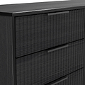 Callo Fluted 6 Drawer Sideboard Matt Black from Roseland Furniture