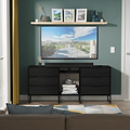 Callo Fluted 6 Drawer Sideboard Matt Black from Roseland Furniture