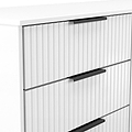 Callo Fluted 6 Drawer Sideboard Matt White from Roseland Furniture
