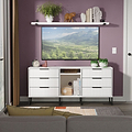 Callo Fluted 6 Drawer Sideboard Matt White from Roseland Furniture