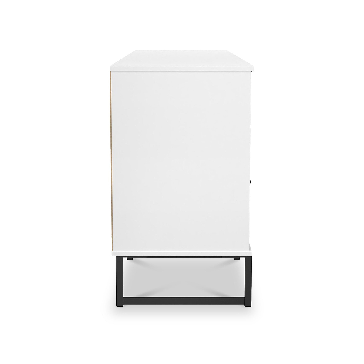 Callo Fluted 6 Drawer Sideboard Matt White from Roseland Furniture
