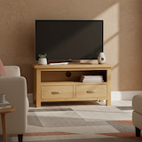 London Oak 90cm TV Stand from Roseland Furniture