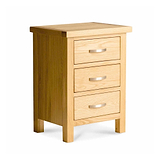 London Oak Bedside Chest by Roseland Furniture