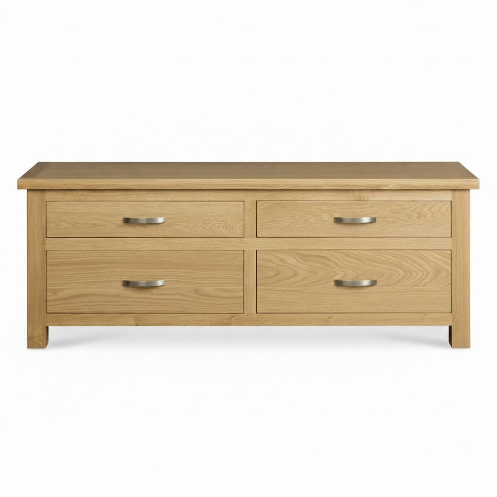 London Oak Large Smart TV Stand from Roseland Furniture