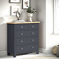 Farrow Charcoal 2 over 3 Chest of drawers from Roseland Furniture - Lifestyle Shot