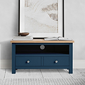Farrow Navy Blue 90cm Small TV Unit for living rooms