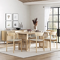 Finch Oval Slatted Dining Table from Roseland Furniture