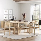 Finch Oval Slatted Dining Table from Roseland Furniture