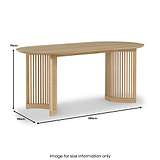 Finch Oval Slatted Dining Table from Roseland Furniture
