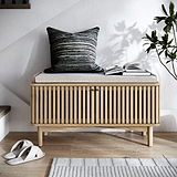 Finch Oval Slatted Storage Bench from Roseland Furniture