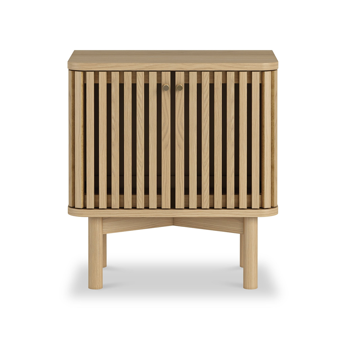Finch Oval Slatted Side Table from Roseland Furniture