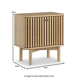 Finch Oval Slatted Side Table from Roseland Furniture