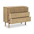 Finch Oval Slatted 3 Drawer Chest from Roseland Furniture